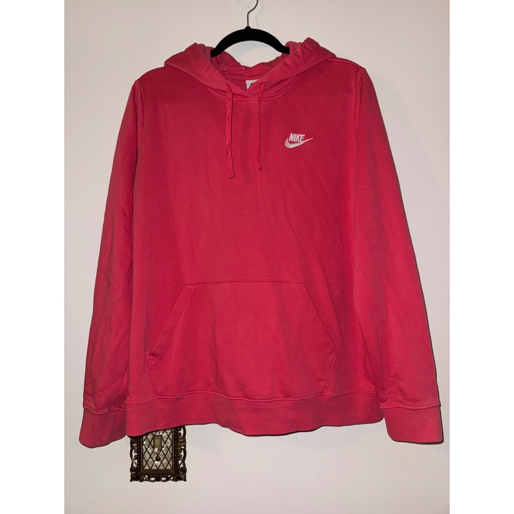 Nike Sportswear Club Fleece Pullover Hoodie Aster Pink DQ5793-629 Women's XL EUC